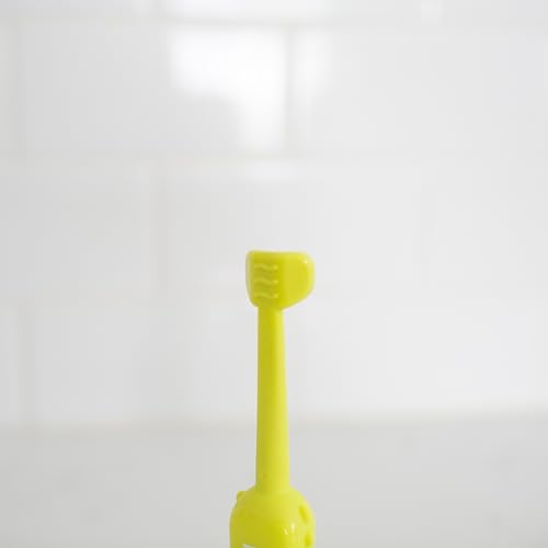 dr. browns green monster triple-sided toddler toothbrush with suction cup base, ages 1-4 years