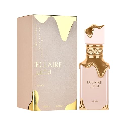 Lattafa Eclaire vanilla caramel sweet floral eau de parfum long-lasting fragrance for women 3.40 ounce / 100 ml