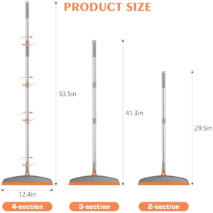 54 inch adjustable multifunction silicone floor squeegee broom for bathroom kitchen tile pet hair cleaning