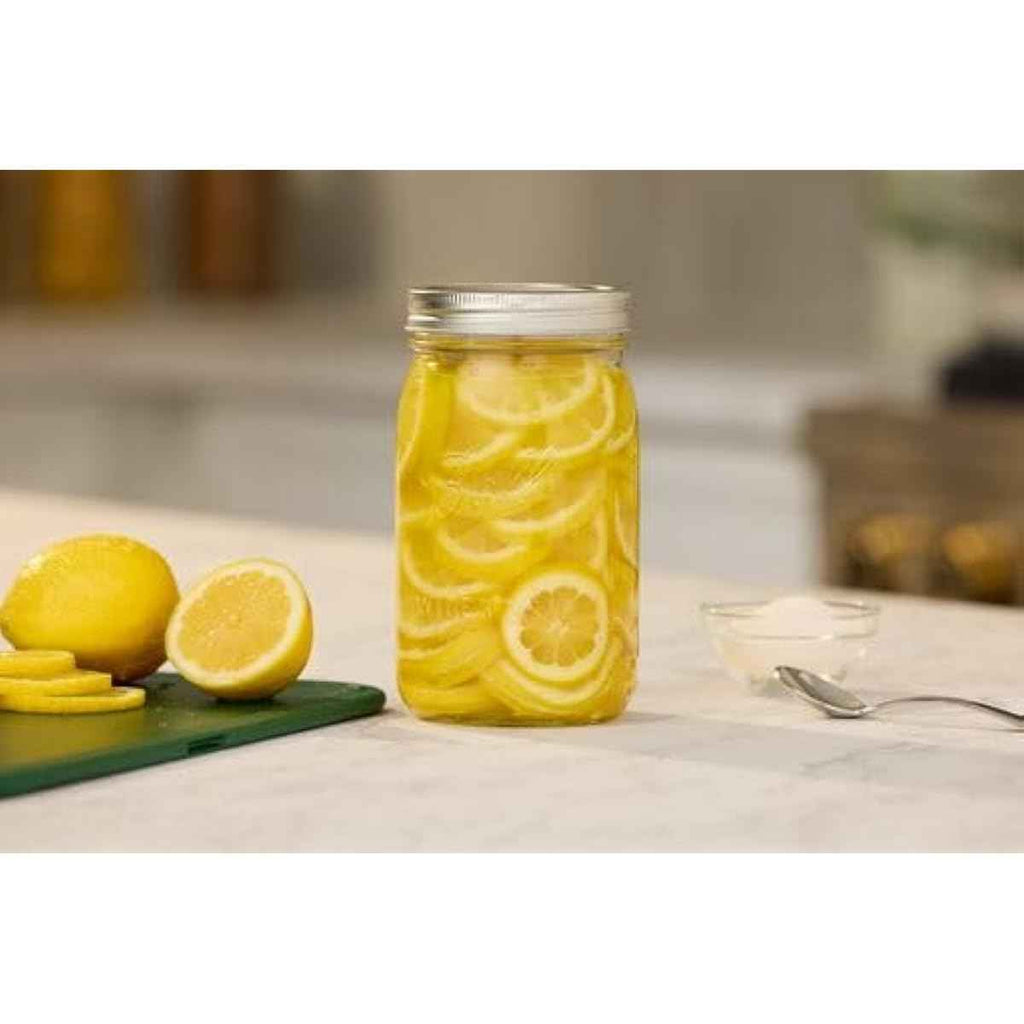 Ball wide mouth glass mason jars with lids and bands, quart size 32 oz, pack of 2, for canning and pickling