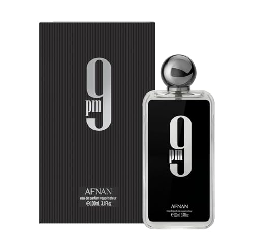 Afnan 9 PM for Men Eau De Parfum, 3.4 fl oz, bold, provocative, masculine, sensual