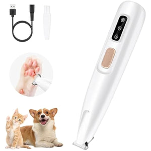 Mcbazel Pet Micro Precision Trimmer, Multifunctional Pet Hair Trimmer Waterproof Rechargeable Shaver with LED Light for Paws Eyes Ears Face Buttocks for Small Dogs and Cats，50dB Quiet Shave.