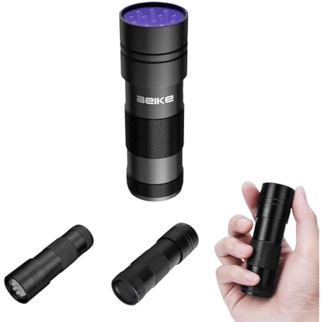 Blacklight Flashlight UV 12-LED Small Portable Mini for Hidden Stain Detection and Pet Urine