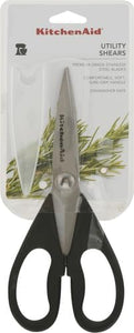 KitchenAid All PLrpose Kitchen Shears with Protective Sheath Durable Stainless Steel Scissors, Dishwasher Safe, Soft Grip Comfort Handle, 8.72 Inch, Black