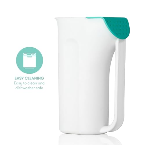 frida baby control the flow bath rinse cup, tear free rinser, easy grip handle and removable rain shower, made in usa