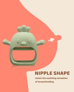 2-pack ChooKaChoo silicone teething mitten for babies over 3 months, anti-dropping, BPA free