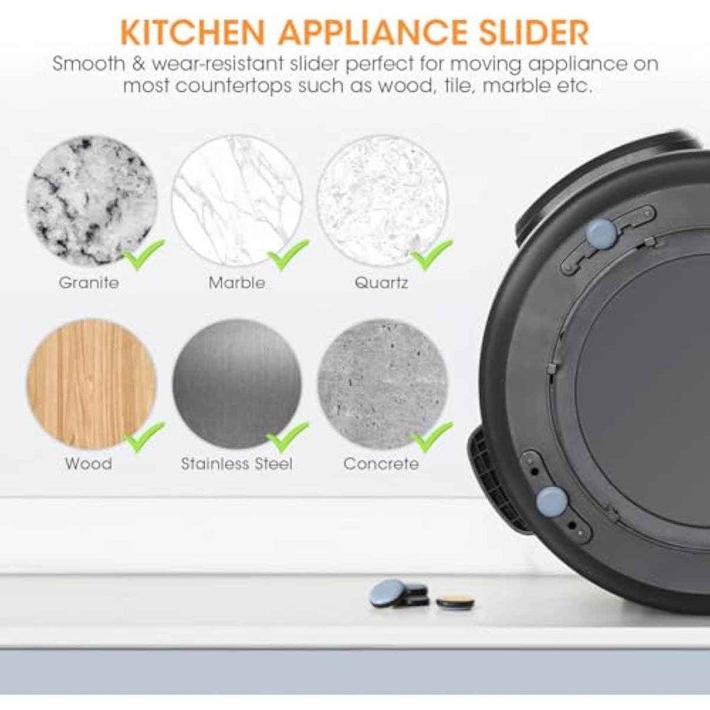8 Pcs Aieve Appliance Sliders, Small Appliance Slider for Countertop, Self Adhesive Caster Wheels Rollers
