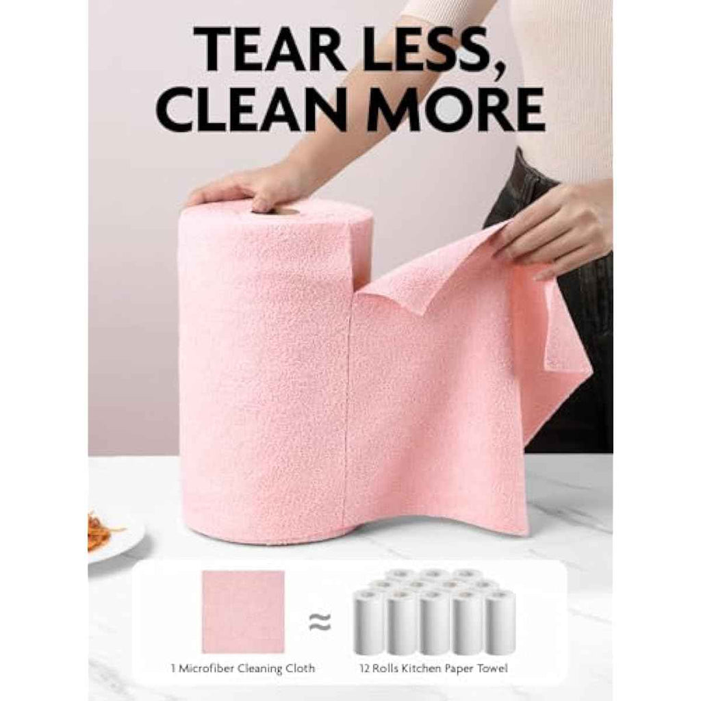 75-Pack Fantasticlean Microfiber Cleaning Cloths, 12" x 12", Reusable, Washable, Scratch-Free, Ultra-Absorbent Dishcloths for All-Around Cleaning Supplies