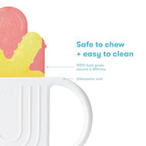Frida Baby 4-in-1 Silicone Teether for Babies and Infants, BPA-free, 0-18 Months, Not-Too-Cold-to-Hold