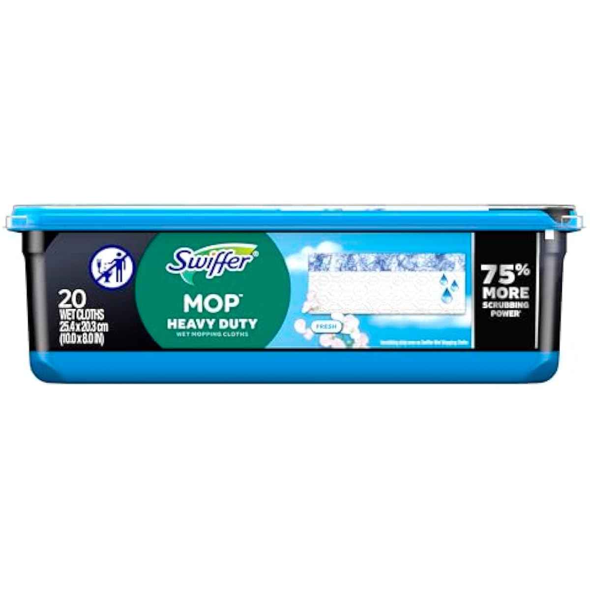 Swiffer Sweep + Mop, Wet Pads Refill, Floor Cleaner, Cleaning Cloths, Heavy Duty, Fresh, 20ct
