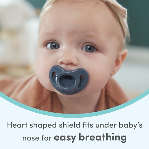 NUK Timeless Comfy Pacifiers for 0-6M Babies | 100% Silicone, BPA-Free, 5-Pack