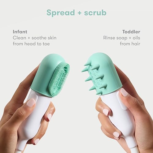 frida baby control the flow bathtub sprayer attachment with scalp massager for baby bathtub and shower