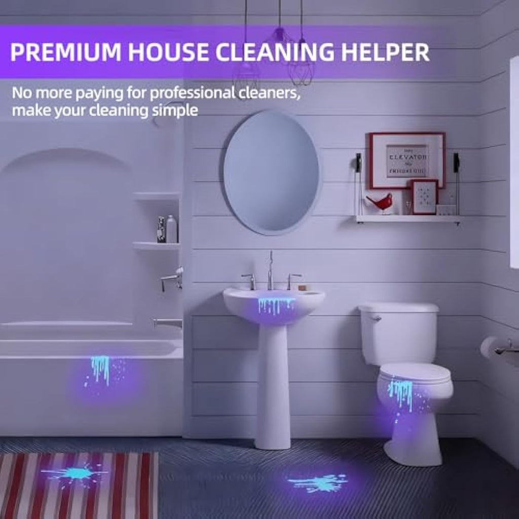 Blacklight Flashlight UV 12-LED Small Portable Mini for Hidden Stain Detection and Pet Urine