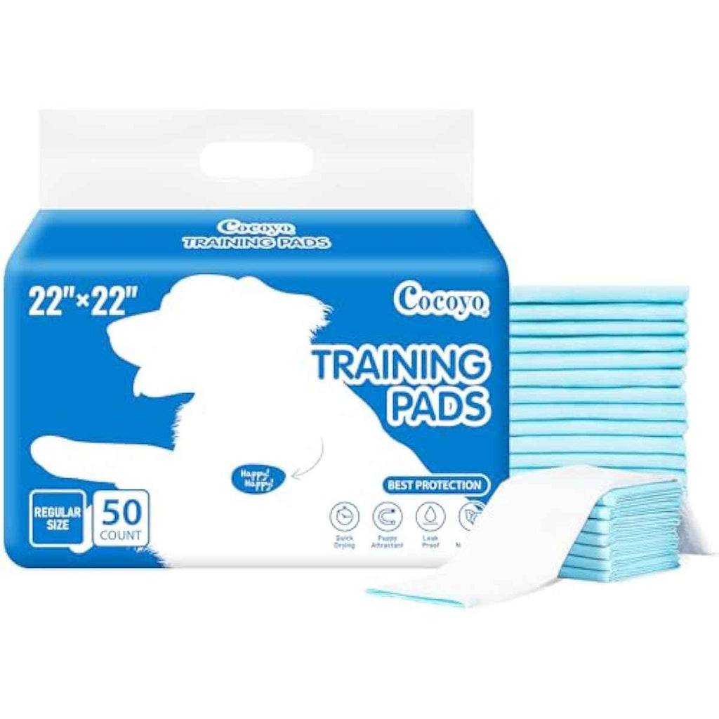 cocooyo 22x22 super absorbent dog training pads 50 count puppy potty pads white