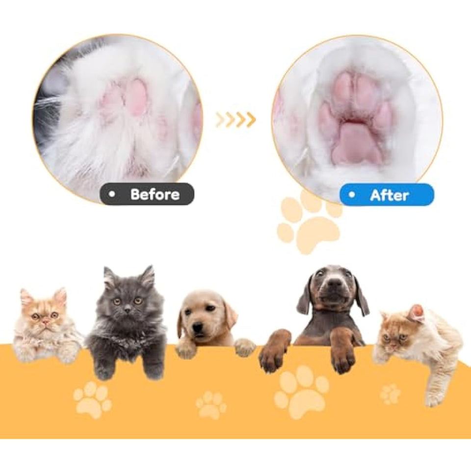 Mcbazel Pet Micro Precision Trimmer, Multifunctional Pet Hair Trimmer Waterproof Rechargeable Shaver with LED Light for Paws Eyes Ears Face Buttocks for Small Dogs and Cats，50dB Quiet Shave.