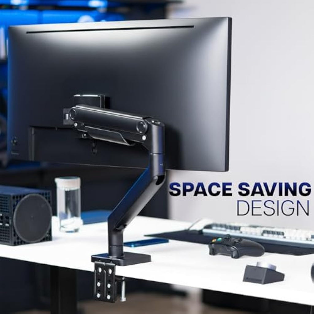 vivo heavy duty aluminum ultrawide monitor tension arm for 49 inch screens, black, stnd-v101v