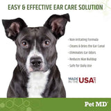 Pet MD - Dog Ear Cleaner Wipes - Otic Cleanser for Dogs to Stop Ear Itching, and Infections with Aloe and Eucalyptus - 100 Count