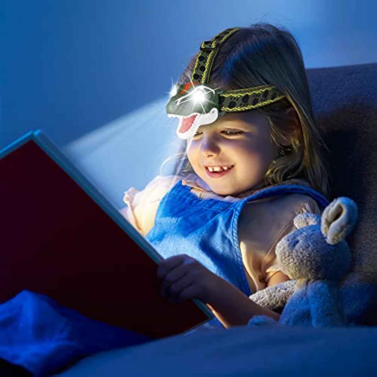 DX DA XIN dinosaur headlamp T-Rex LED for kids camping gear