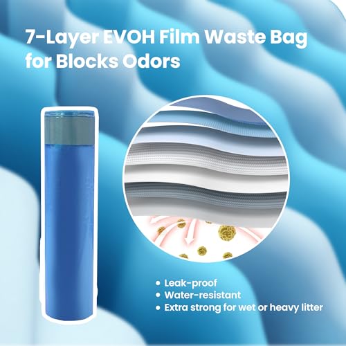 Neakasa 9.2L PooGuard Litter Disposal Bin with Viewing Window and 4-Month Refill Bag, white