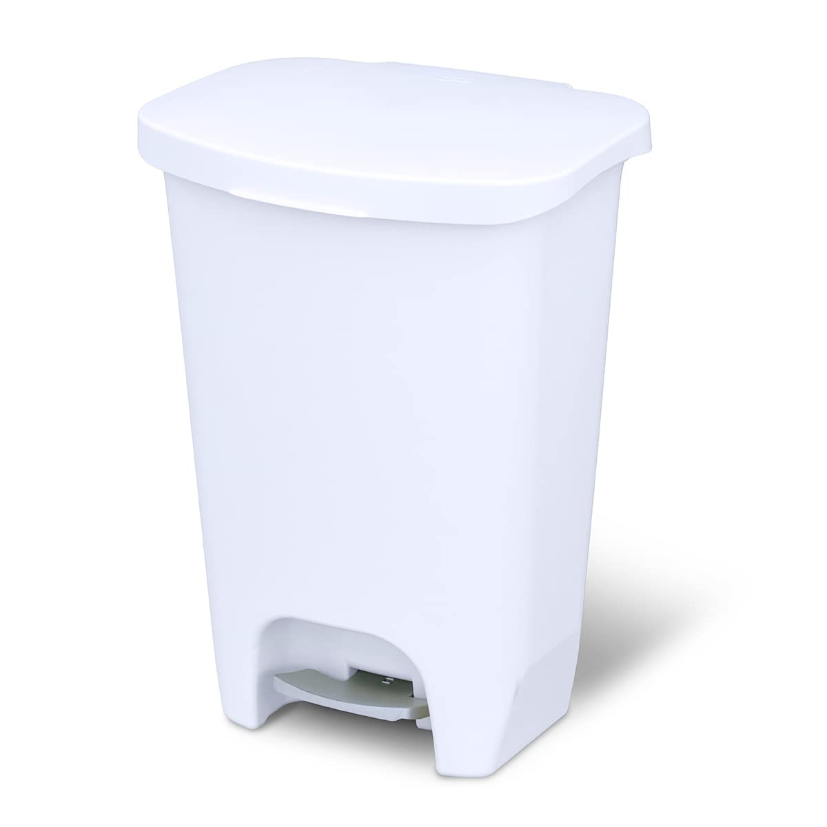 Glad 13 Gallon Trash Can | Plastic Kitchen Waste Bin with Odor Protection of Lid | Hands Free with Step On Foot Pedal