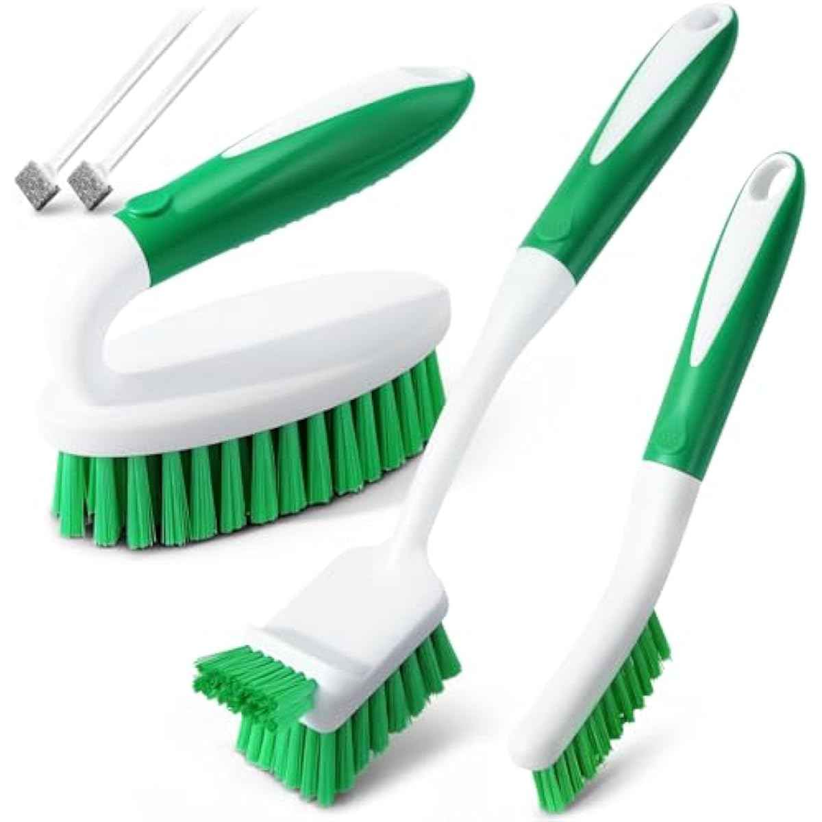 Holikme 3-piece cleaning brush set for bathroom, kitchen, and floors with ergonomic design and high-quality materials