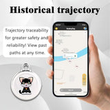GPS Tracker for Dogs & Cats, No Subscription & No SIM Card, 365-Day Extra Long Battery Life, Real-Time Alerts & Historical Routes, Mini Waterproof Drop-Proof Pet Locator, Compatible with Android & iOS