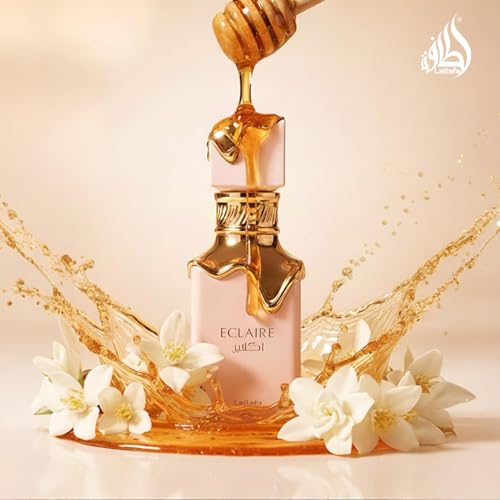 Lattafa Eclaire vanilla caramel sweet floral eau de parfum long-lasting fragrance for women 3.40 ounce / 100 ml