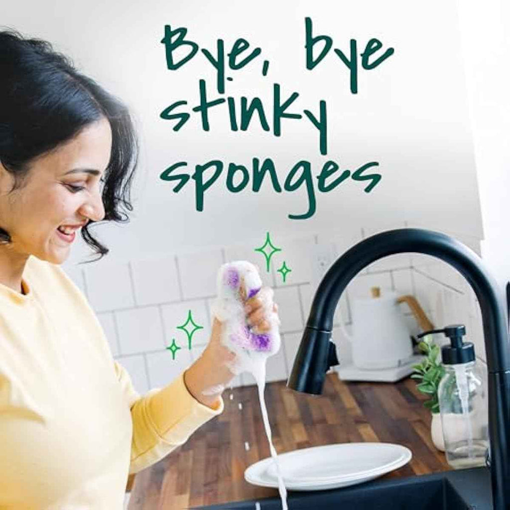 Scotch-Brite Odor Resist Non-Scratch Scrub Sponge, Dishwasher-Safe Kitchen Sponges that Resist Bacterial Odors, Multipurpose Dish Sponge for Gentle Cleaning, 6 Dish Sponges