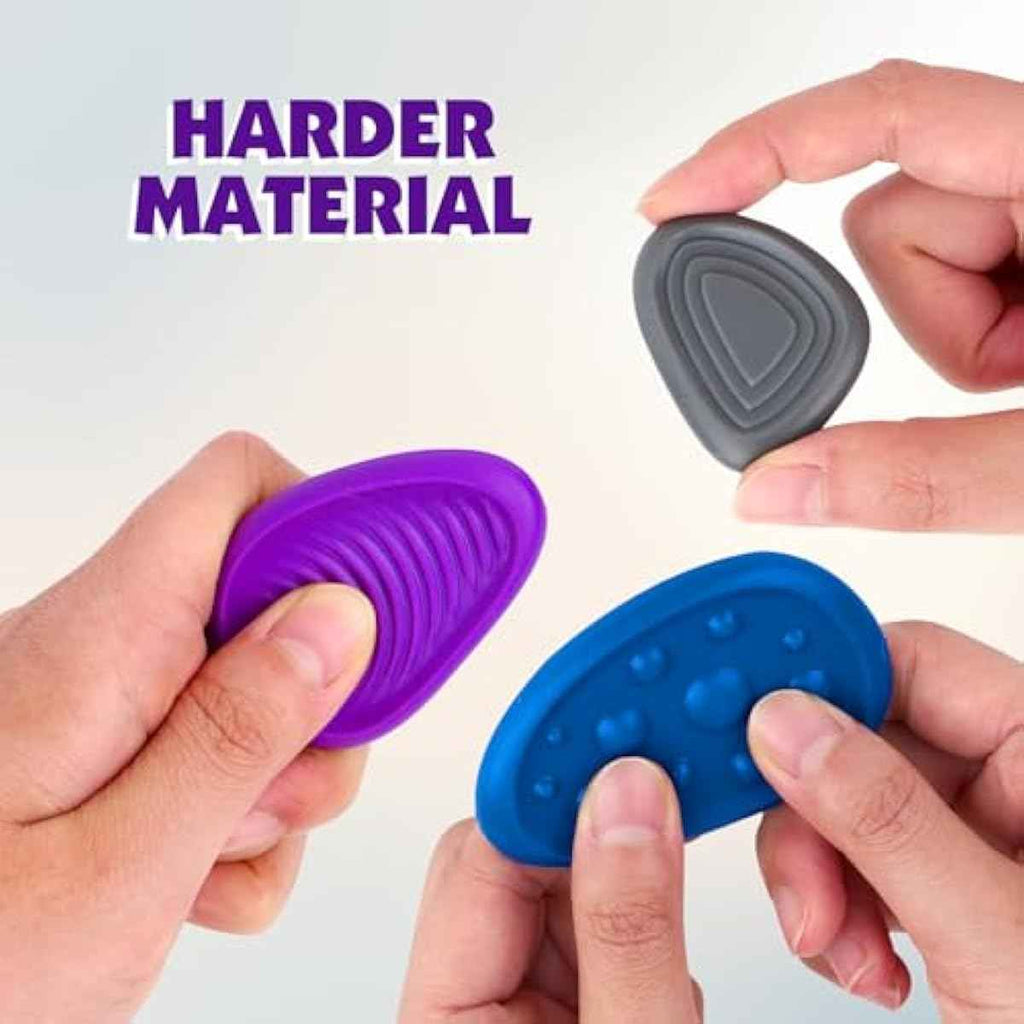 KLT Sensory Stone Fidget Toys for Adults Anxiety Relief 6 Pack Textured Stones