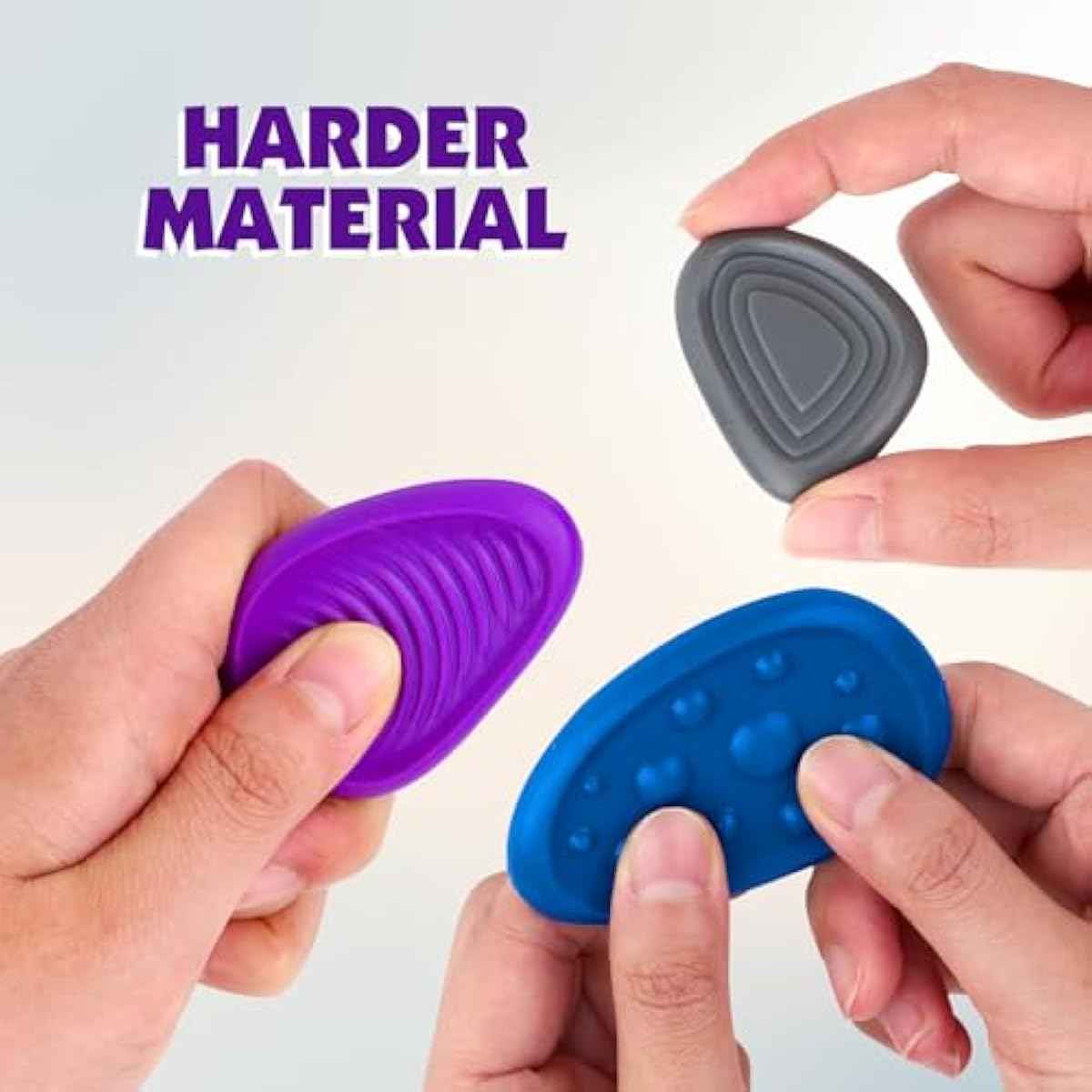 KLT Sensory Stone Fidget Toys for Adults Anxiety Relief 6 Pack Textured Stones