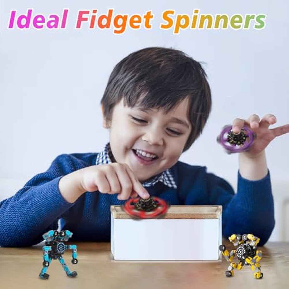 Valentines Day Gifts Gokeey 4pc Fidget Spinners for Kids and Adults Stress Relief Sensory Toys