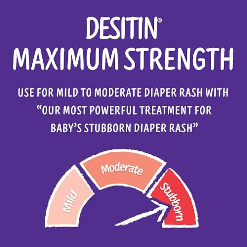 desitin maximum strength baby diaper rash cream 40% zinc oxide 4.8 oz tube hypoallergenic