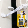 Door Buddy Cat Door Latch & Stopper. Adjustable Dog Proof Door Strap for Cats. Dog Proof Litter Box & Cat Feeder. Simpler Pet Gate Alternative. No Cut Cat Door Interior Door.