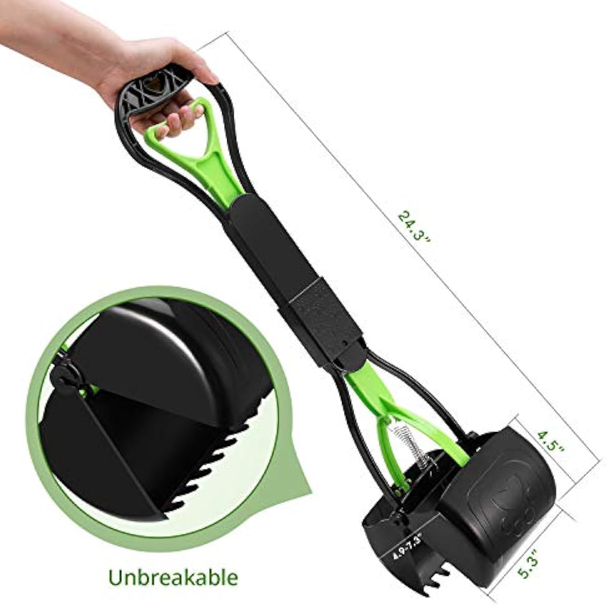 Ppogo Pet Pooper Scooper for Dogs and Cats with Long Handle and High Strength Material