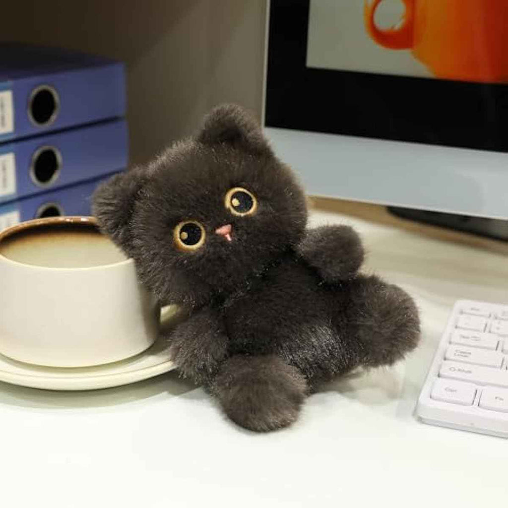 Ditucu Cat Stuffed Animals Cute Soft Plush Dolls Small Plushies Toys Gifts for Kids Grey 6 inch