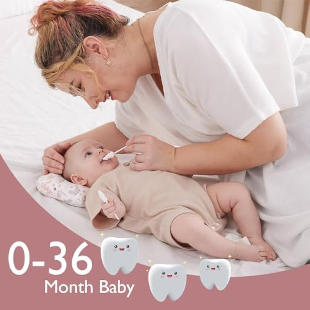 momcozy baby tongue cleaner gauze 40 count disposable oral cleaner for newborns and toddlers