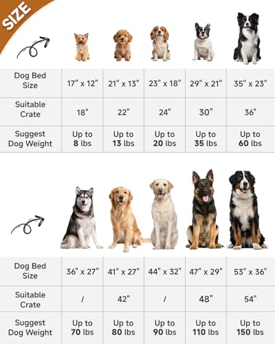 KSIIA deluxe plush dog crate bed, 35" x 23", gray, large, jumbo, medium, small dog breeds
