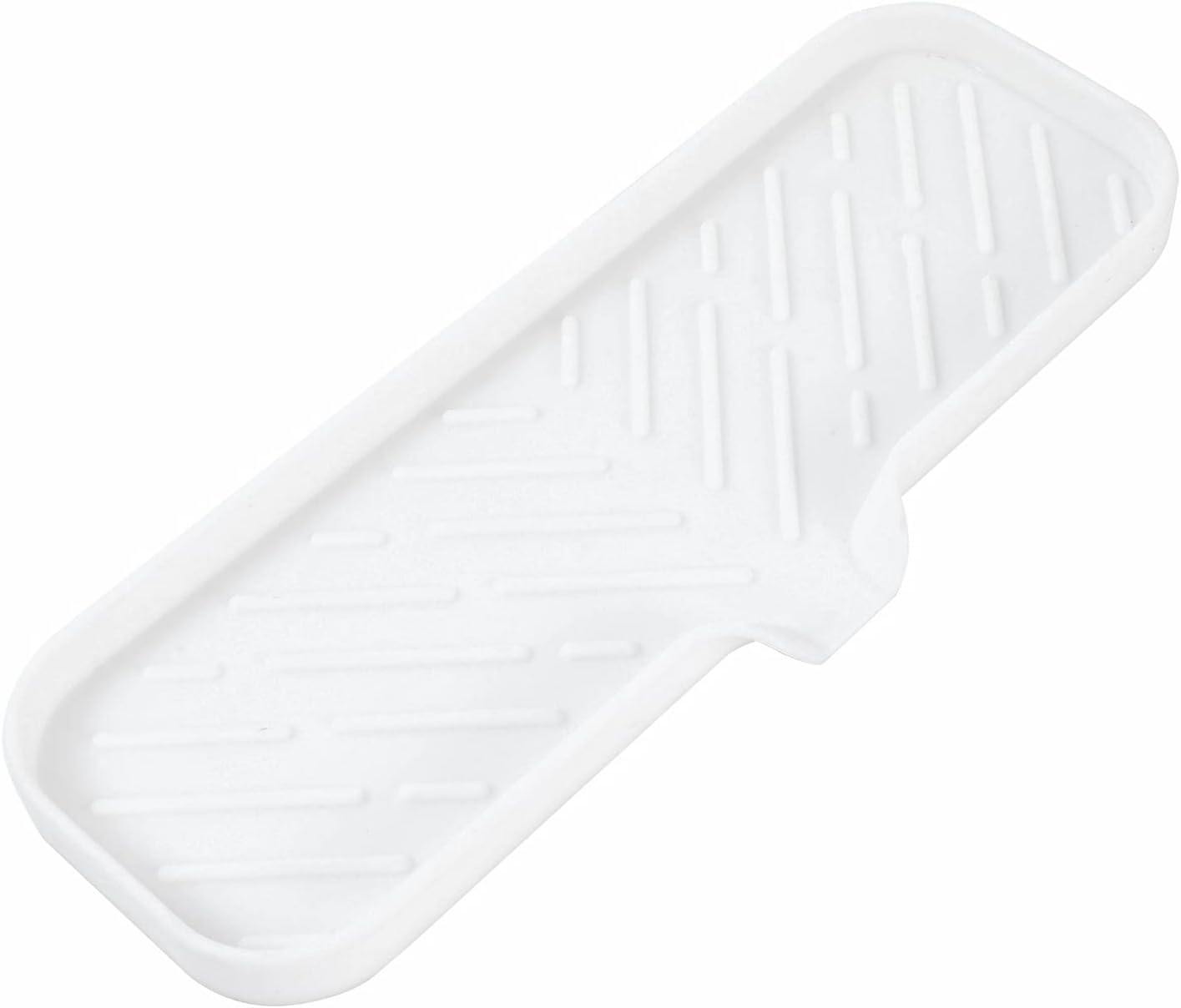 MicoYang silicone bathroom soap dish with drain spout, sink organizer, and sponge holder, 4.9 x 3.2 inches