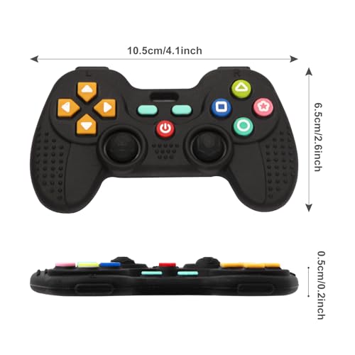 Hooku 2 Pack silicone teething toys for babies 0-6 months, teethers for babies 6-12 months with remote teether, sensory toys