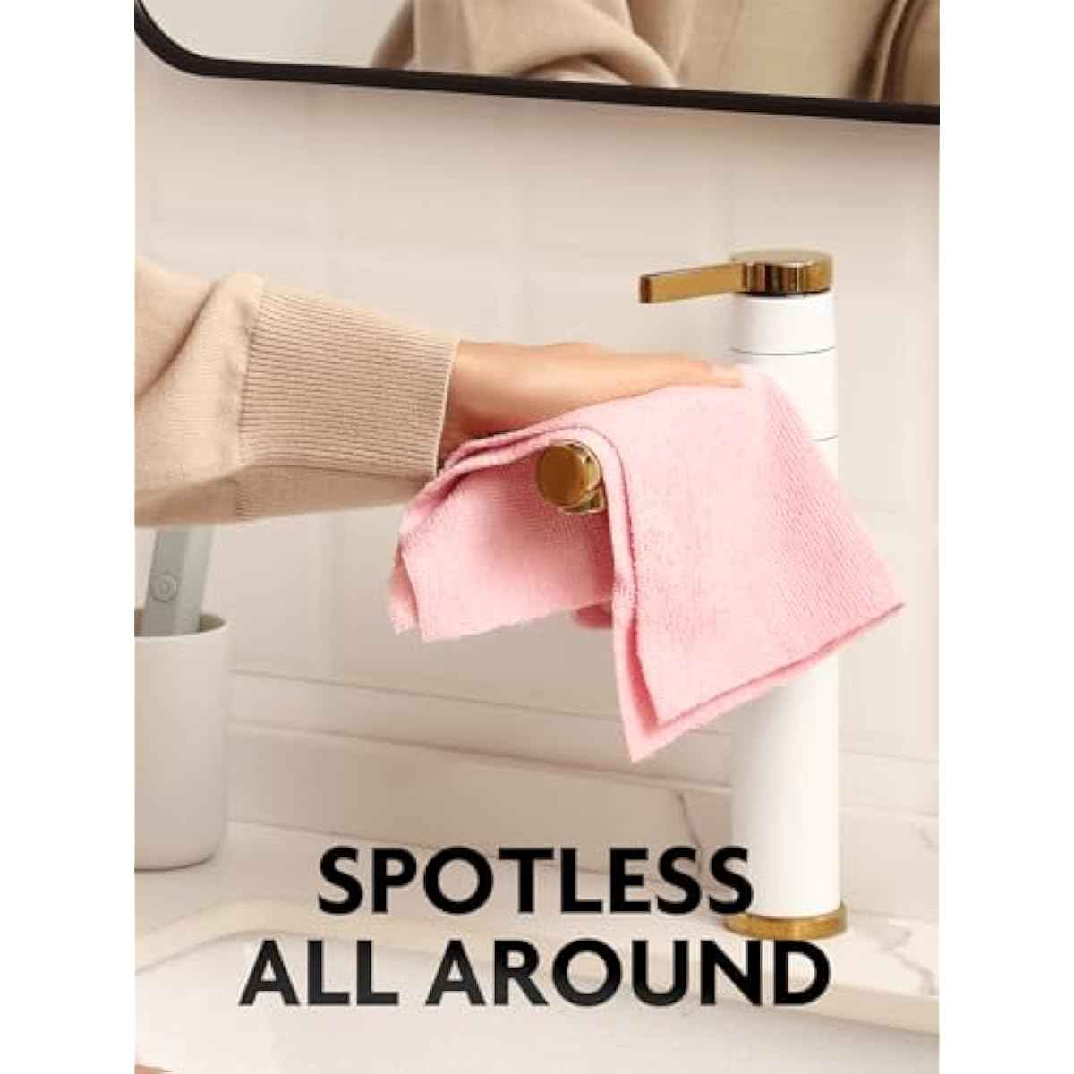 75-Pack Fantasticlean 12" x 12" Microfiber Dishcloths, Reusable, Washable, Scratch-Free, Ultra-Absorbent