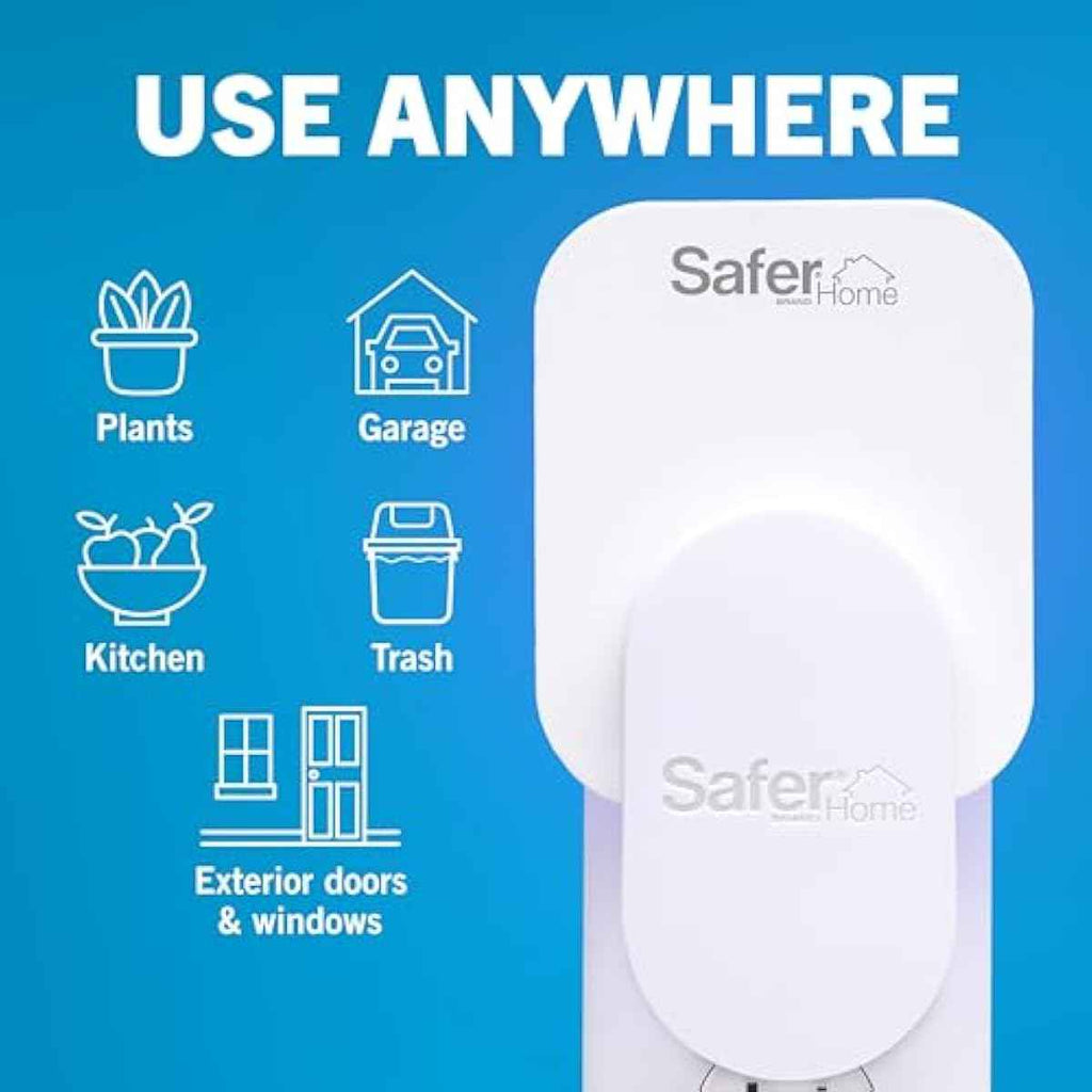 Safer Home SH502 Indoor Insect Trap - Plug-in Fruit Fly Trap for Indoors, 400 Sq Ft Protection, 2 Glue Cards Included