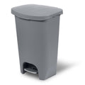 Glad 13 Gallon Trash Can | Plastic Kitchen Waste Bin with Odor Protection of Lid | Hands Free with Step On Foot Pedal