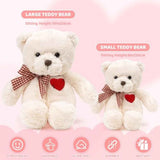Small Teddy Bear with Heart Cute Brown Teddy Bear Stuffed Animal Soft Stuffed Bear Plush Bear Plushie Toys Gifts for Girlfriend Boyfriend Kid