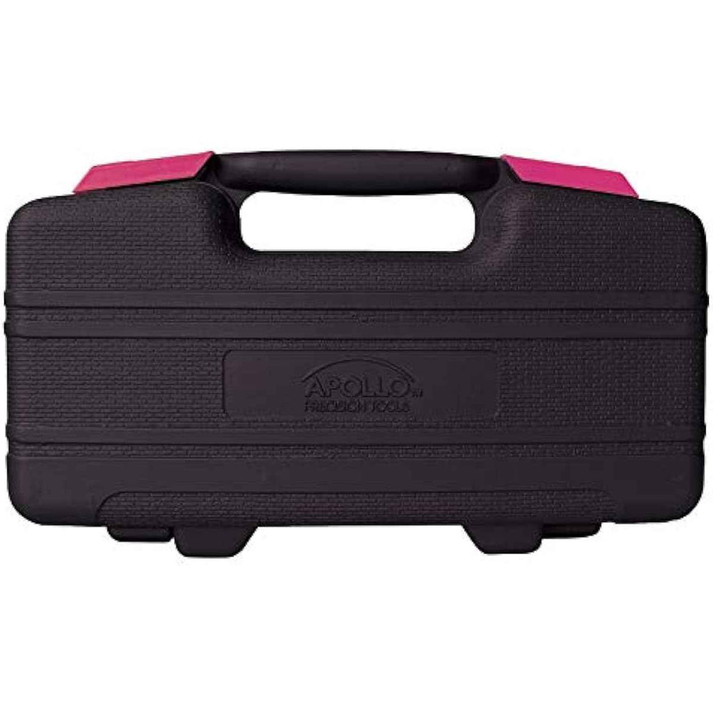 Apollo Tools Original 39-Piece General Household Tool Set, Pink Toolbox Storage Case