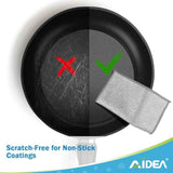 AIDEA Non Scratch Wire Dishcloth 24PK, Wire Dishwashing Rag for Wet and Dry, Washable Dish Rags No Odor, Cleaning Pads Steel Scrubber for Cookware, Sinks, Dishes, Stove Tops, 7"×8"