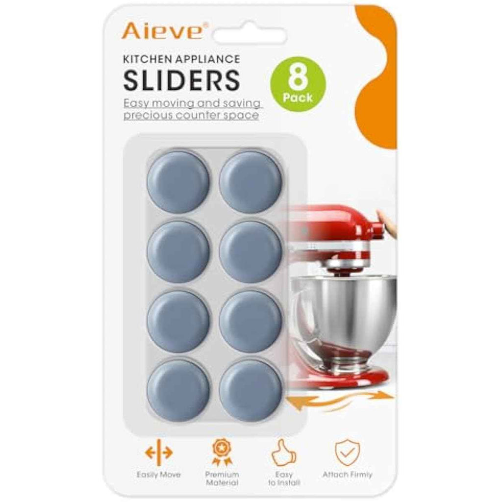 aieve 8 Pcs Appliance Sliders Small Self Adhesive Casters for Countertop