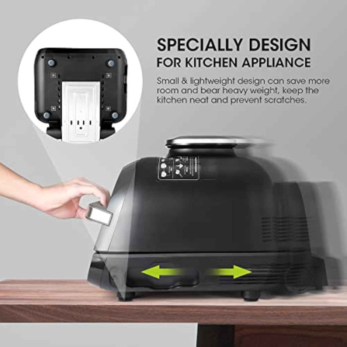 8 Pcs Aieve Appliance Sliders, Small Appliance Slider for Countertop, Self Adhesive Caster Wheels Rollers
