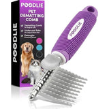 poodle-dematting-fur-rake-comb-brush-for-dogs-and-cats-with-long-2.5inch-steel-safety-blades