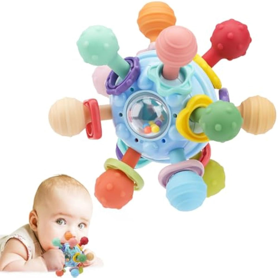 Baby Montessori Sensory Toys for 0-6 6-12 Months, Baby Teether Teething Toys for Babies 0 3 6 9 12 18 Months, Newborn Infant Learning Developmental Toys Gifts for 1 2 Year Old Boys Girls