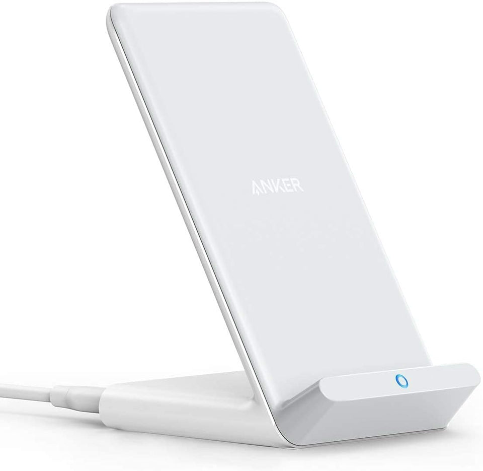 Anker 313 Wireless Charger (Stand), Qi-Certified for iPhone 17/17/17 Pro/17 Pro Max/15/14/13, 10W Fast-Charging Galaxy S23 S22 S21(No AC Adapter) - ShopUS